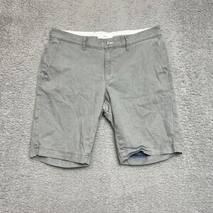 Brax Shorts Mens 36 Bellevill Gray Flat Front Casual Chino Outdoor